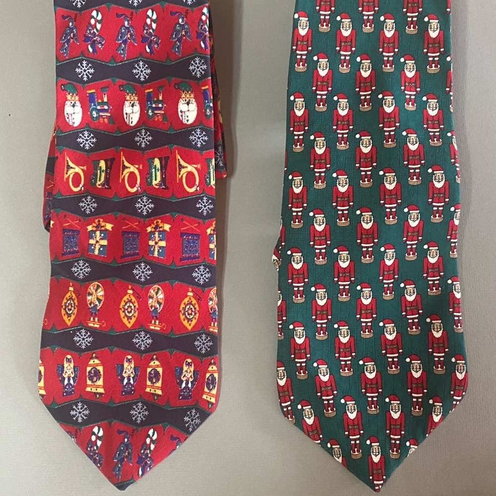 Christmas Silk Necktie Lot